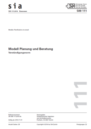 SIA 111 - Modell Planung und Beratung-0