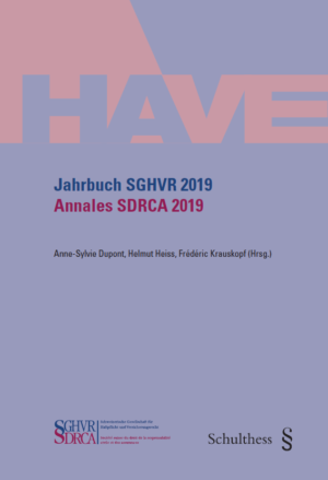 Jahrbuch SGHVR 2019 / Annales SDRCA 2019-0