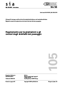 SIA 105 - 2020 - Regolamento per le prestazioni e gli onorari degli architetti del paesaggio-0